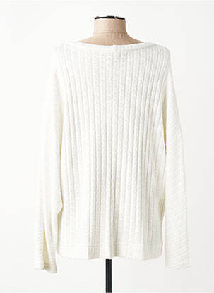 Pull coupe droite manches longues beige FRANCK ANNA femme