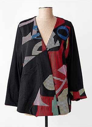 Veste casual coupe cintrée noir FRANCK ANNA femme
