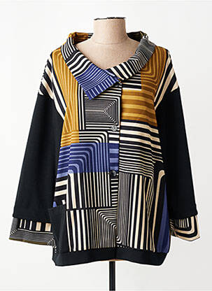 Veste casual coupe droite noir FRANCK ANNA femme
