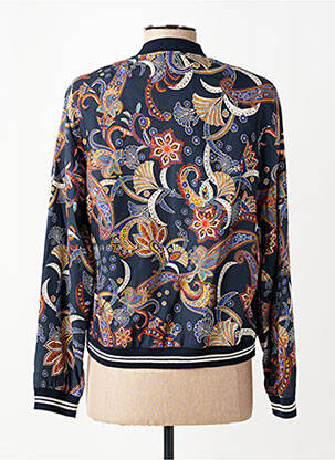 Blouson col v bleu PAUSE CAFE femme