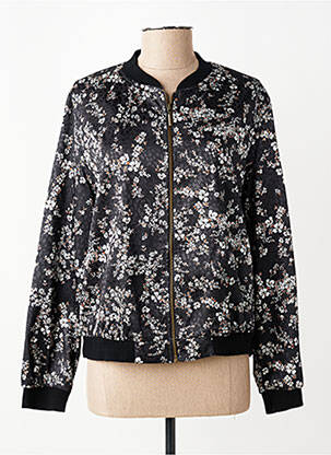 Blouson effet matière satinée noir PAUSE CAFE femme