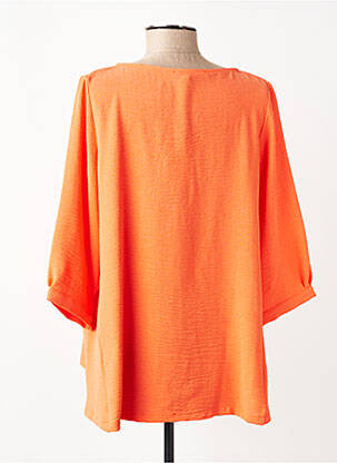 Veste casual col rond orange FRANCK ANNA femme