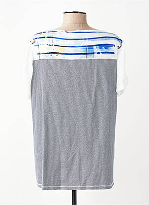 T-shirt coupe droite manches courtes bleu FRANCK ANNA femme