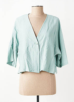 Veste casual coupe droite vert FRANCK ANNA femme