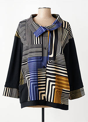 Veste casual coupe droite noir FRANCK ANNA femme