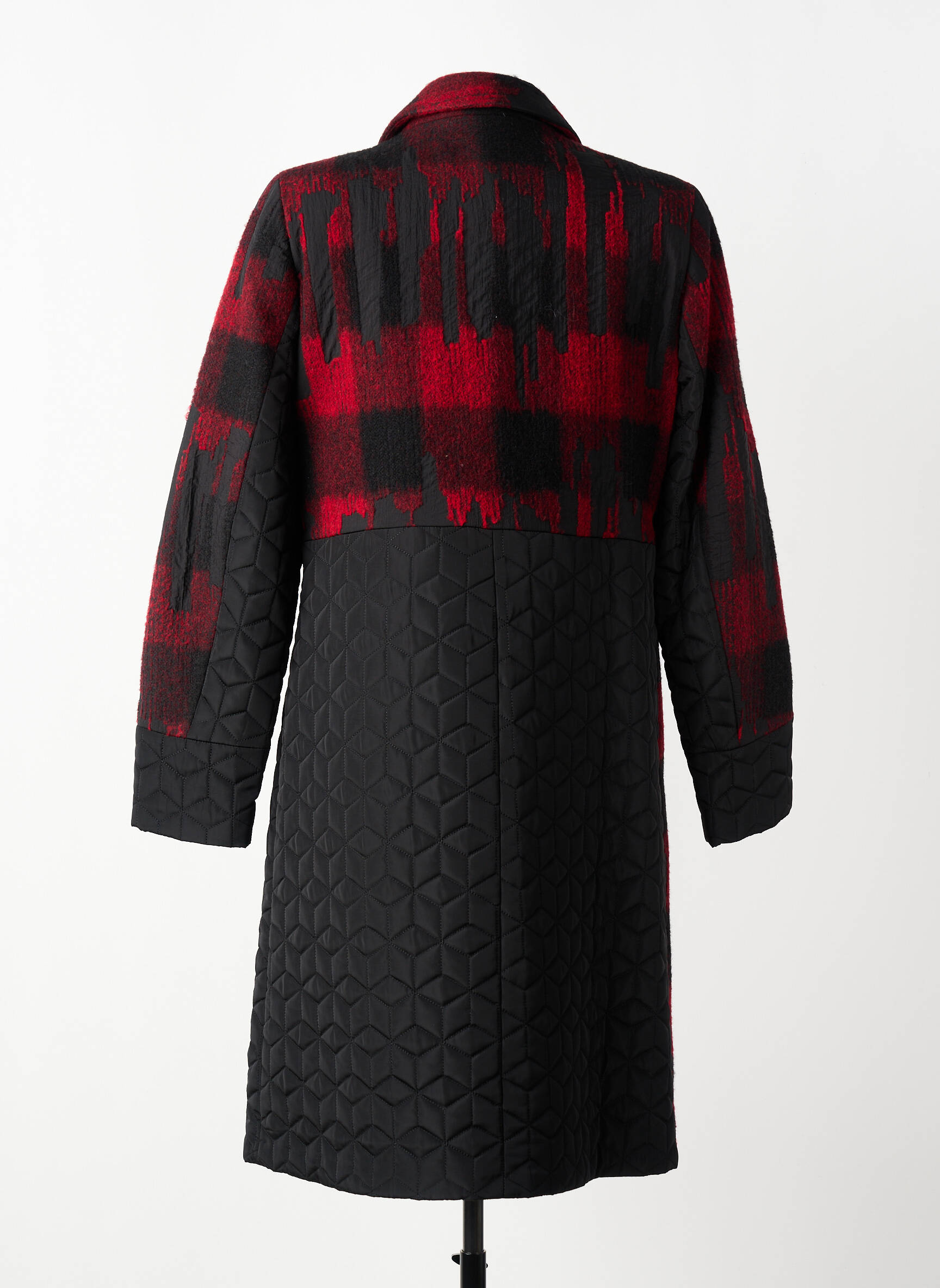 Manteau long coupe cintrée sans capuche rouge MERI & ESCA femme