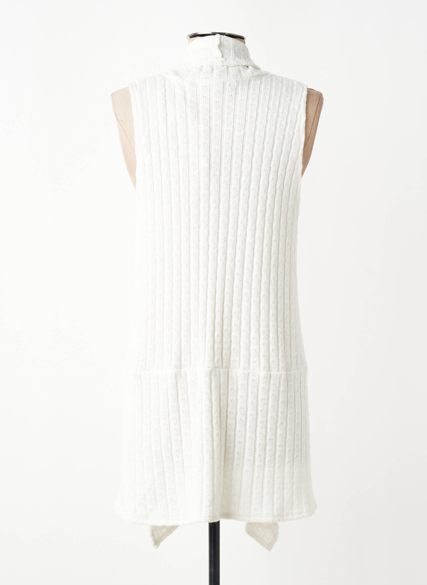 Gilet sans manche coupe cintrée beige FRANCK ANNA femme