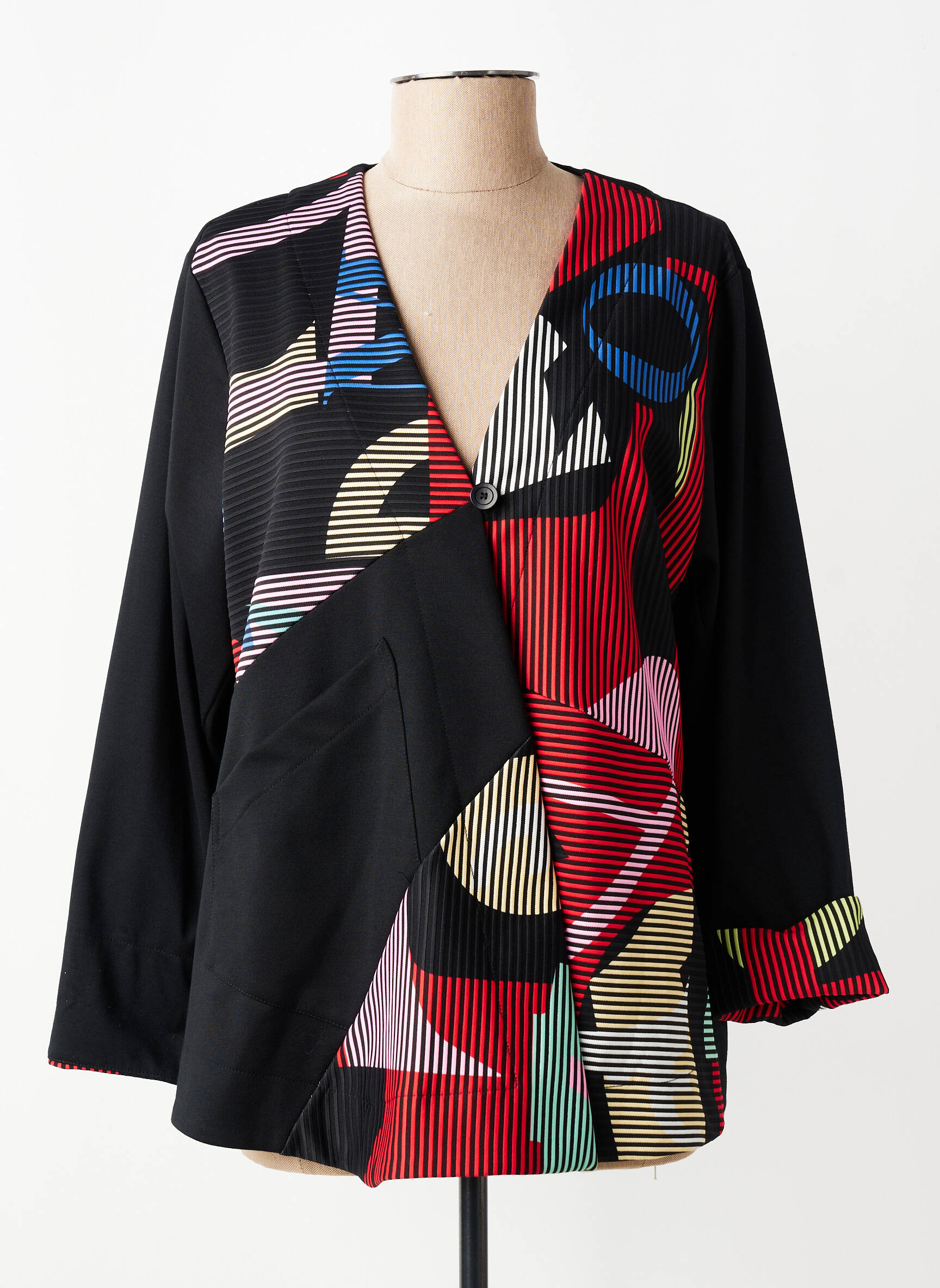 Veste casual coupe cintrée noir FRANCK ANNA femme