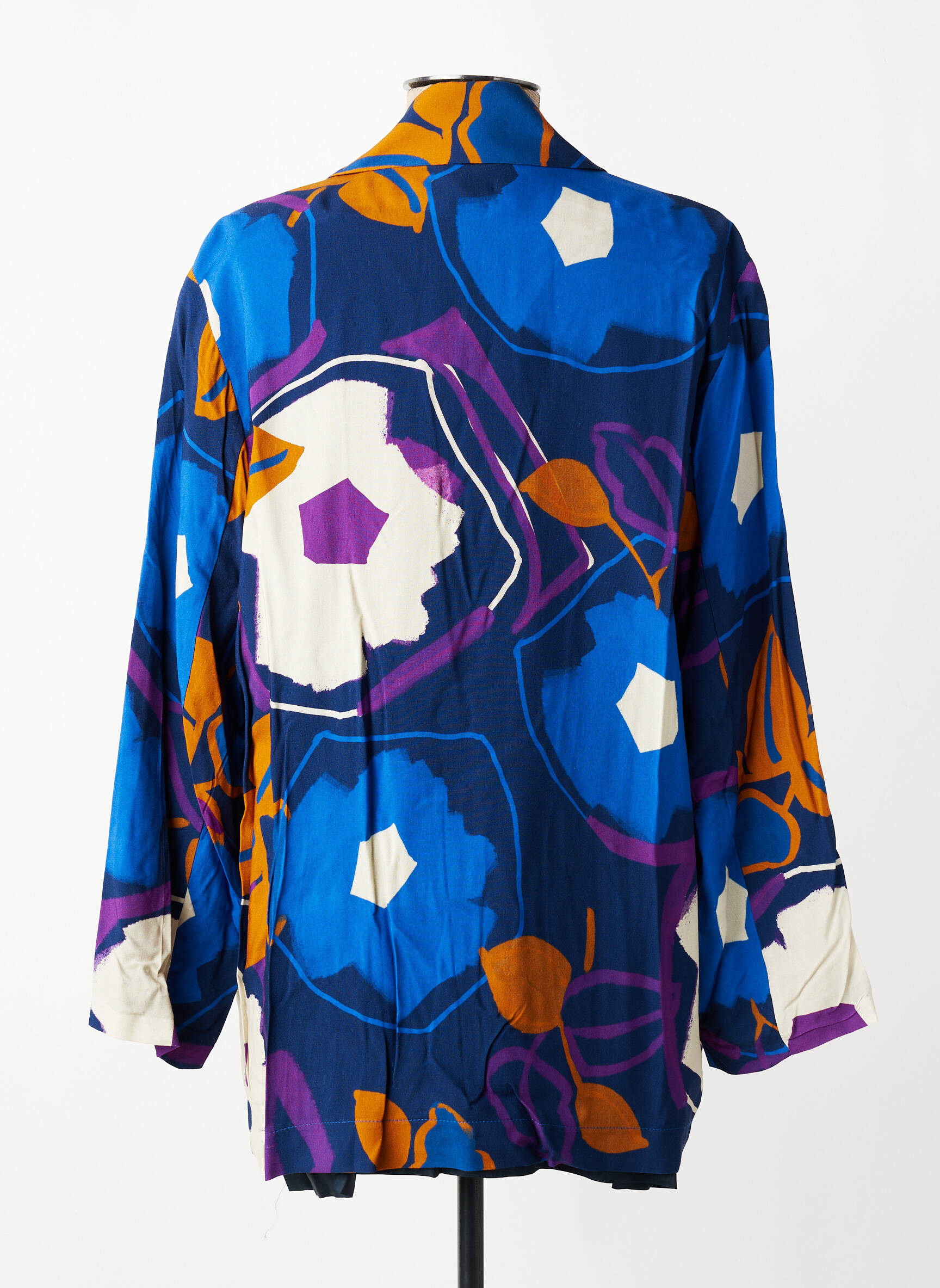 Blazer poches bleu FRANCK ANNA femme