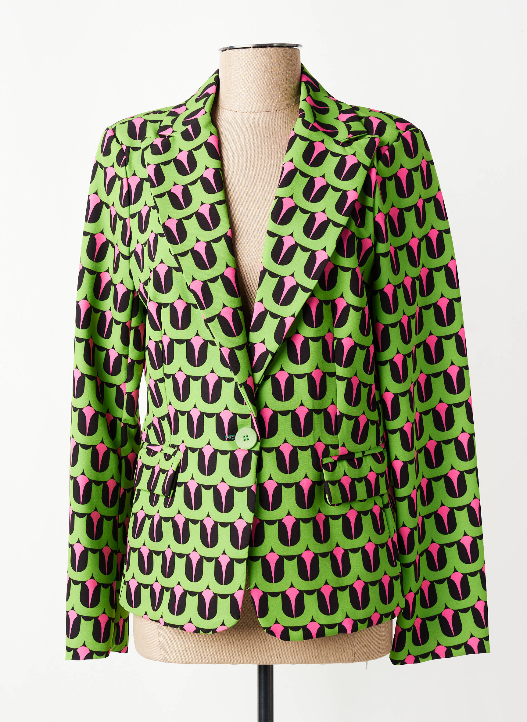 Blazer poches vert ALESIA femme