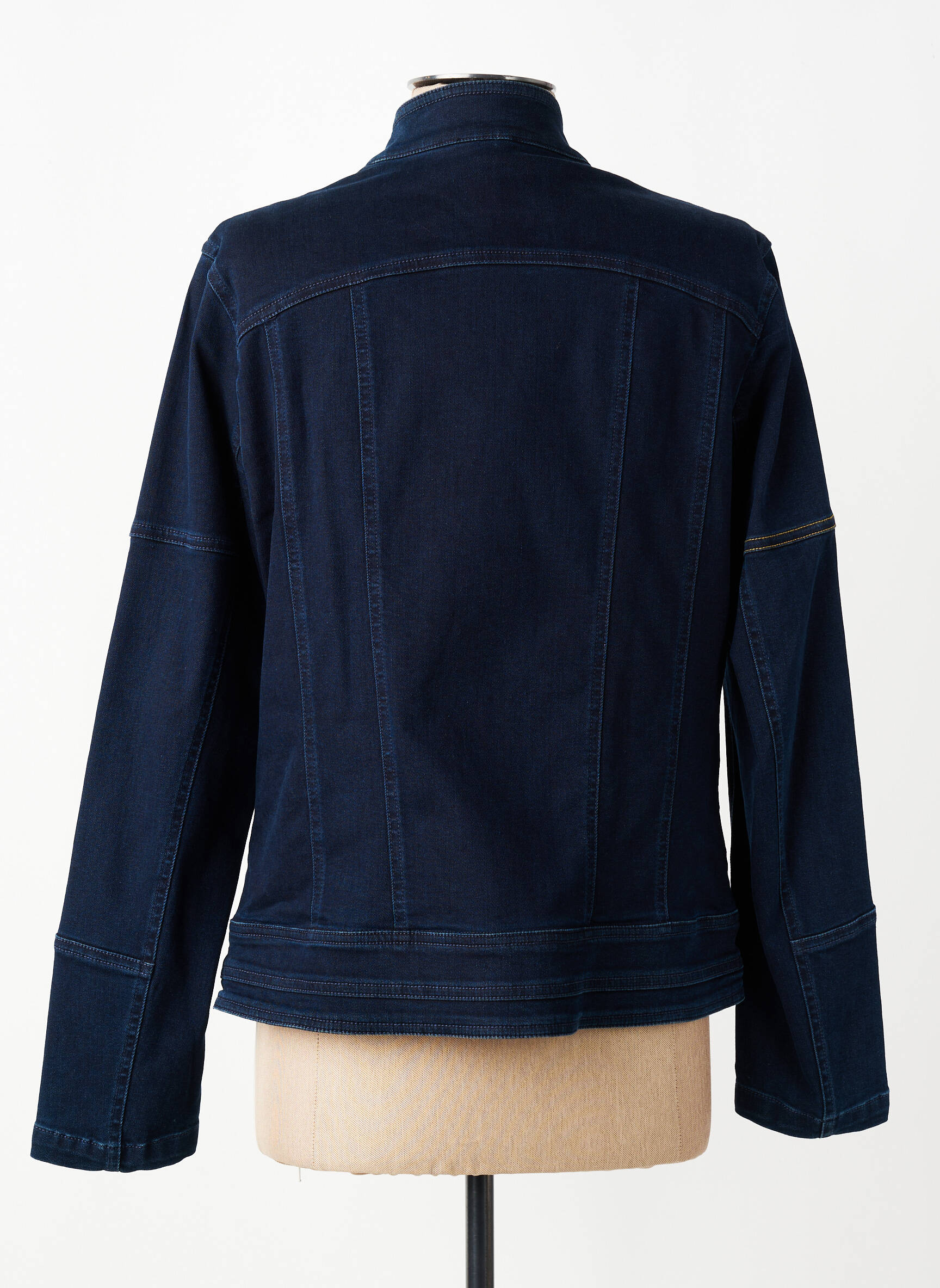 Veste casual col rond bleu PAUSE CAFE femme