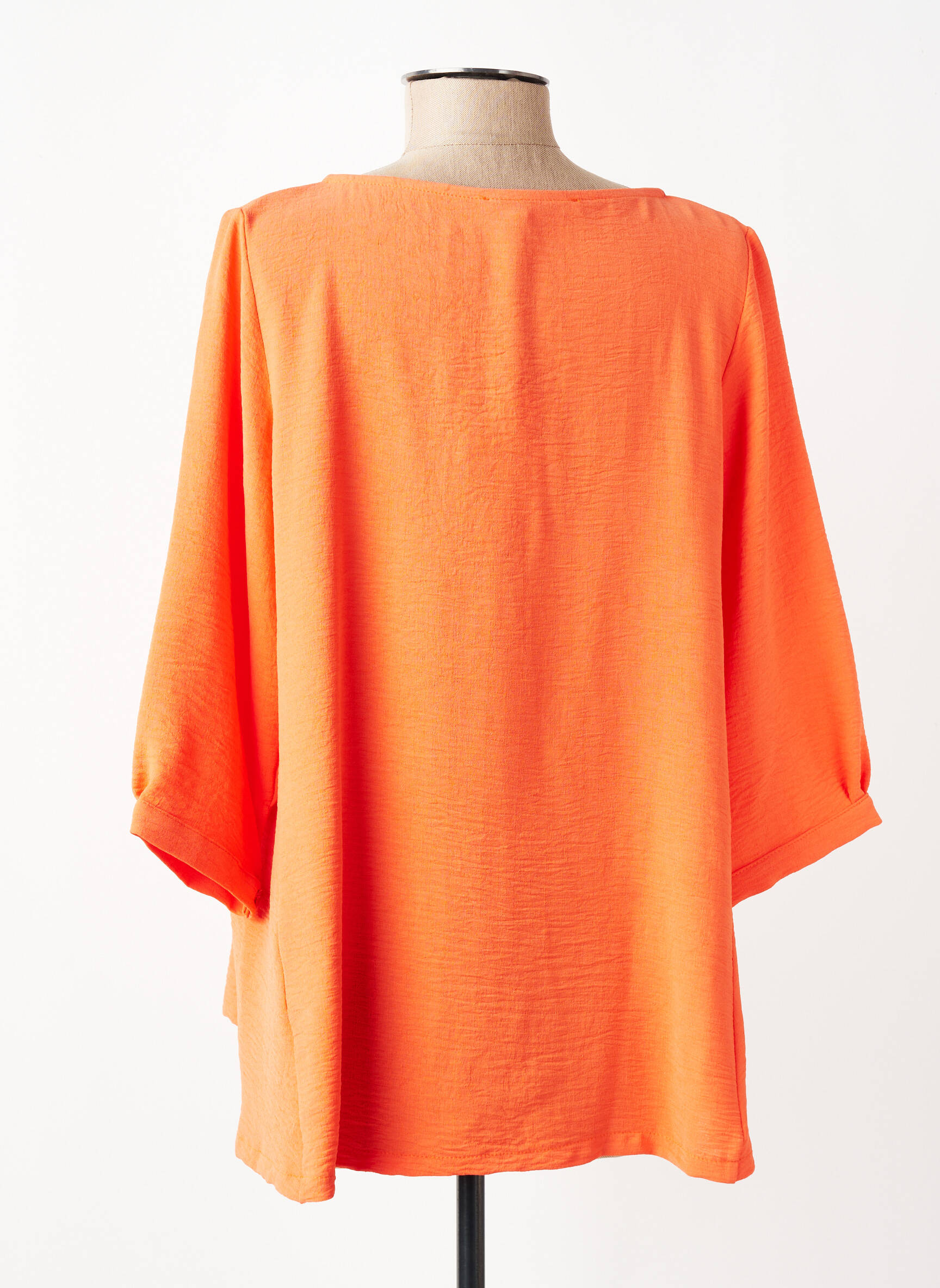 Veste casual col rond orange FRANCK ANNA femme
