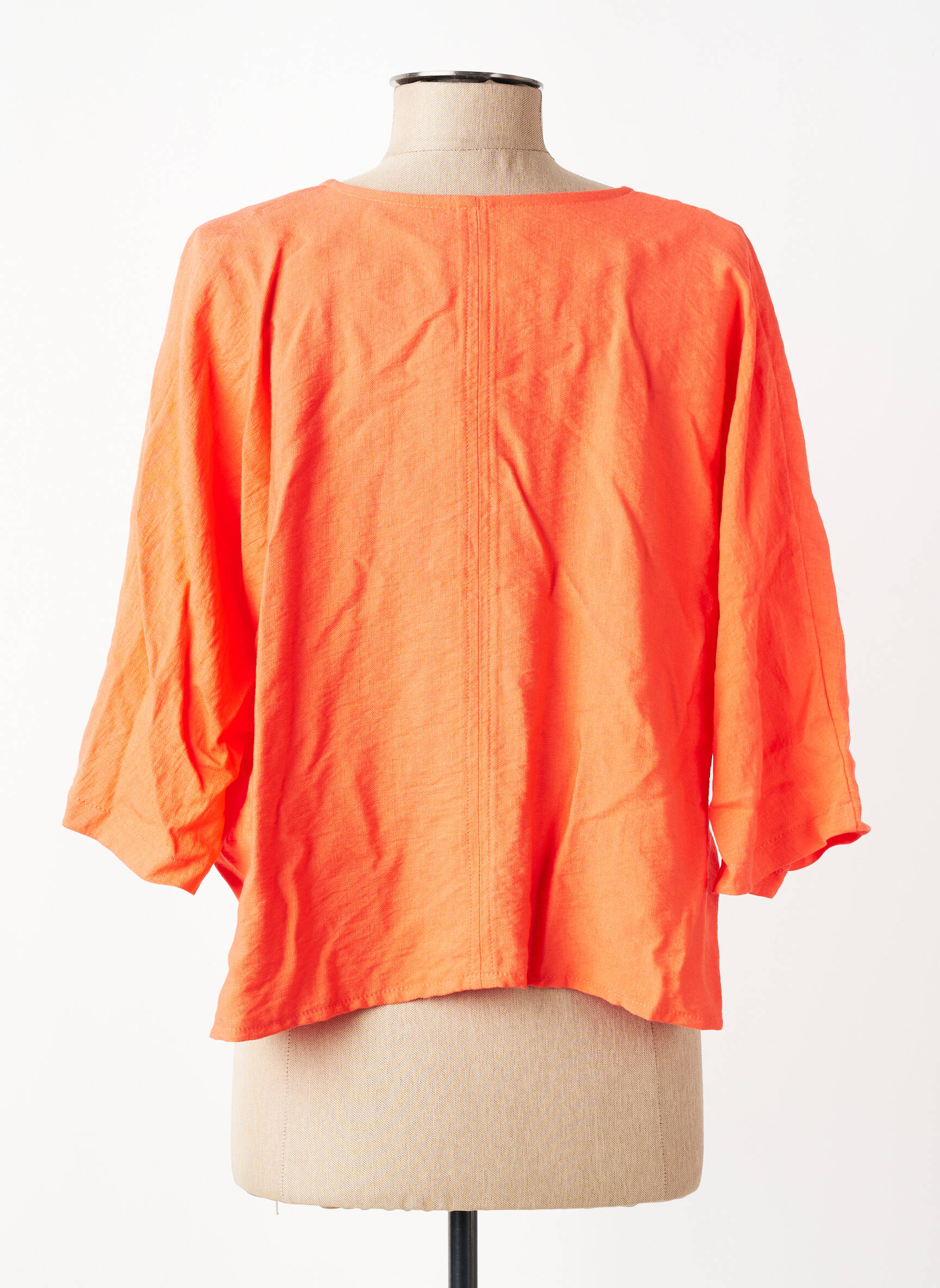 Veste casual coupe droite orange FRANCK ANNA femme