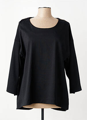 T-shirt manches longues manches longues noir FRANCK ANNA femme