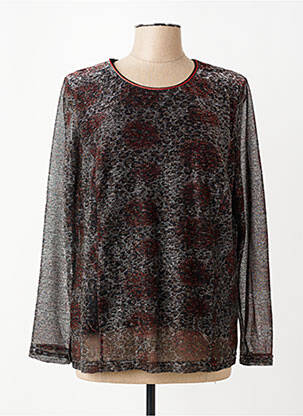 Top coupe fluide manches longues argent GREGORY PAT femme