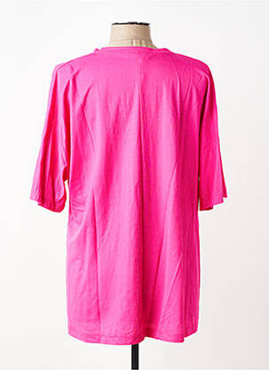 T-shirt col v manches courtes rose FRANCK ANNA femme