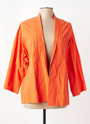 Veste casual coupe droite orange FRANCK ANNA femme