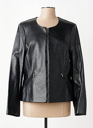 Veste simili cuir poches noir MERI & ESCA femme