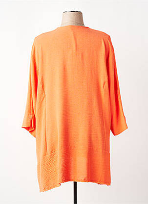 Tunique manches longues tissage crêpe orange FRANCK ANNA femme