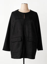 Veste casual col rond noir PAUSE CAFE femme