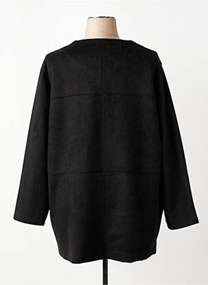 Veste casual col rond noir PAUSE CAFE femme