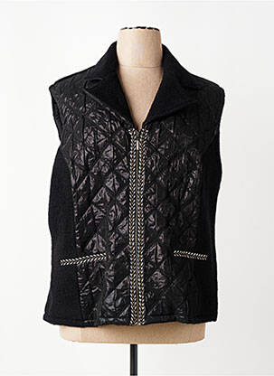 Veste casual col tailleur noir PAUSE CAFE femme