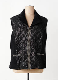 Veste casual col tailleur noir PAUSE CAFE femme
