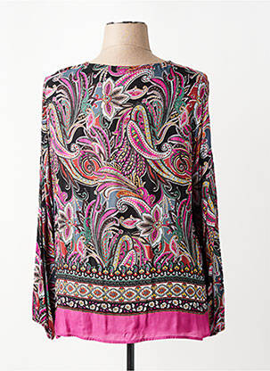 Blouse tissage popeline manches longues rose PAUSE CAFE femme