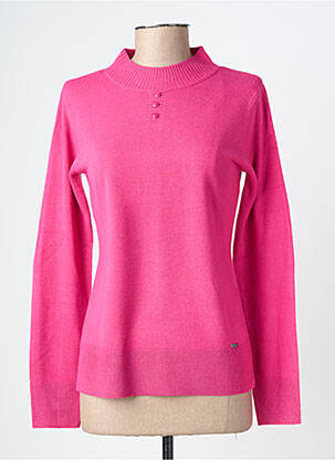 Pull coupe cintrée manches longues rose FELINO femme