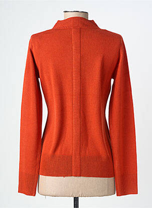 Pull coupe cintrée manches longues orange FELINO femme