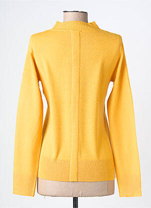 Pull coupe cintrée manches longues jaune FELINO femme