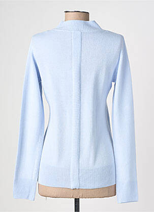 Pull coupe cintrée manches longues bleu FELINO femme