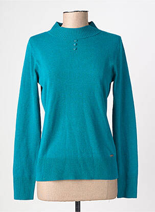 Pull coupe cintrée manches longues bleu fonce FELINO femme