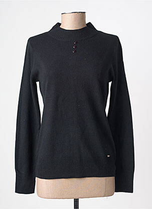 Pull coupe cintrée manches longues noir FELINO femme