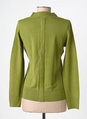 Pull coupe cintrée manches longues vert FELINO femme