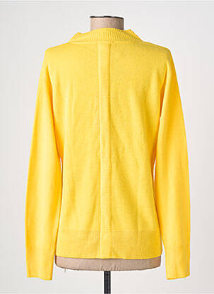Pull coupe cintrée manches longues jaune FELINO femme