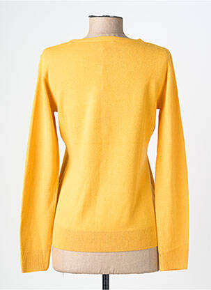 Pull col rond manches longues jaune FELINO femme