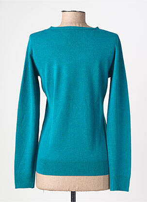 Pull col rond manches longues vert FELINO femme