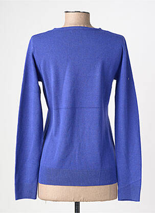 Pull coupe droite manches longues bleu FELINO femme