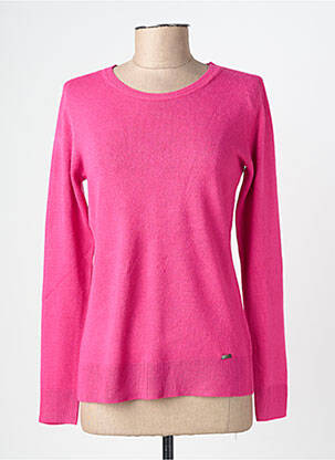 Pull coupe cintrée manches longues rose FELINO femme