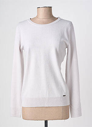 Pull coupe droite manches longues gris FELINO femme