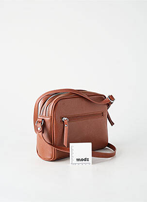Sac multipoches forme rectangulaire marron FUCHSIA femme
