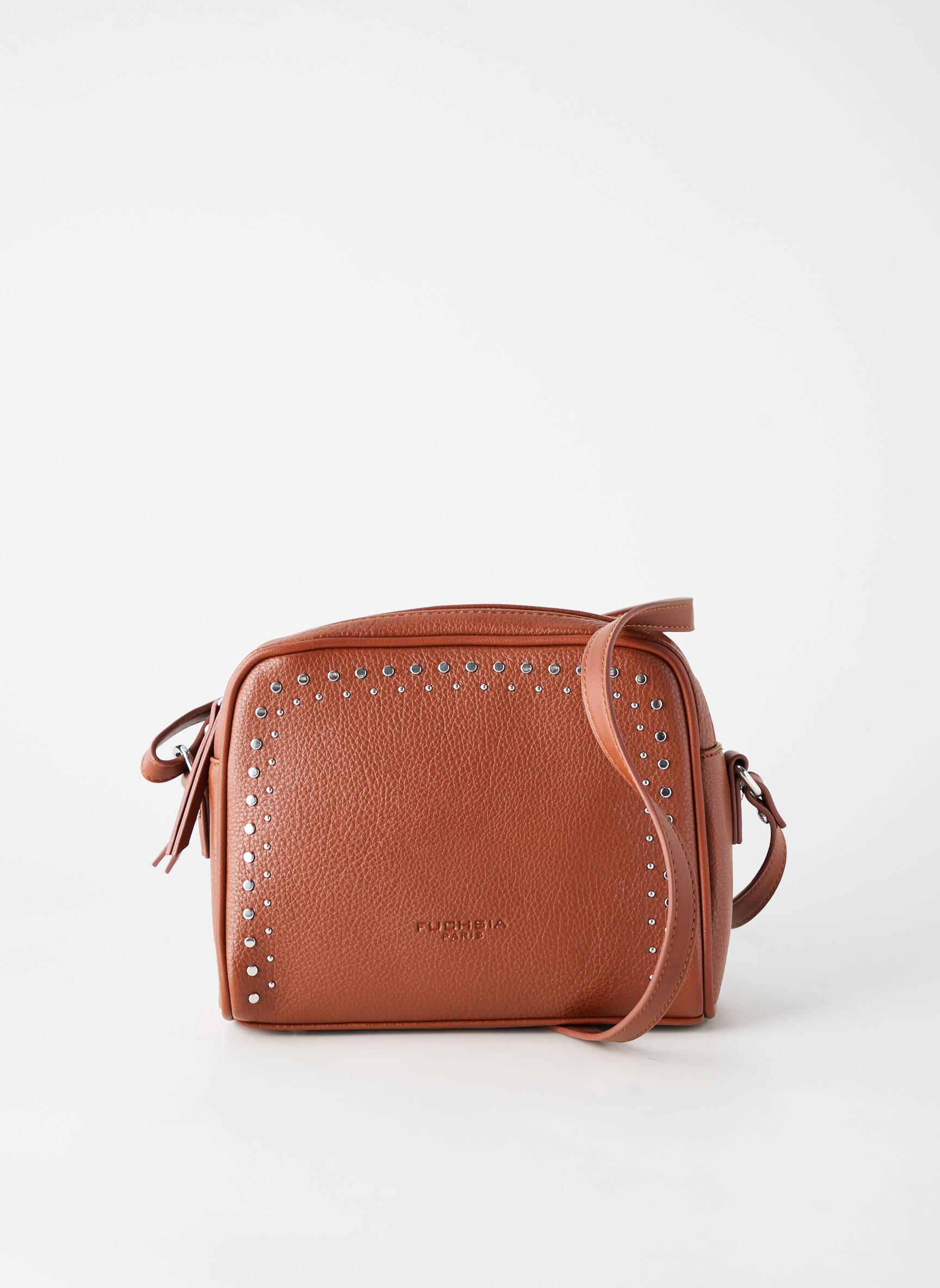 Sac multipoches forme rectangulaire marron FUCHSIA femme
