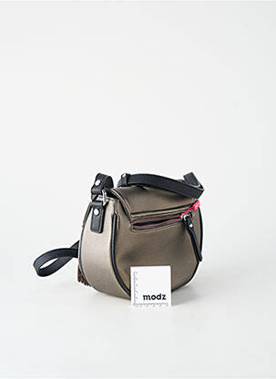 Sac multipoches forme rectangulaire gris FUCHSIA femme