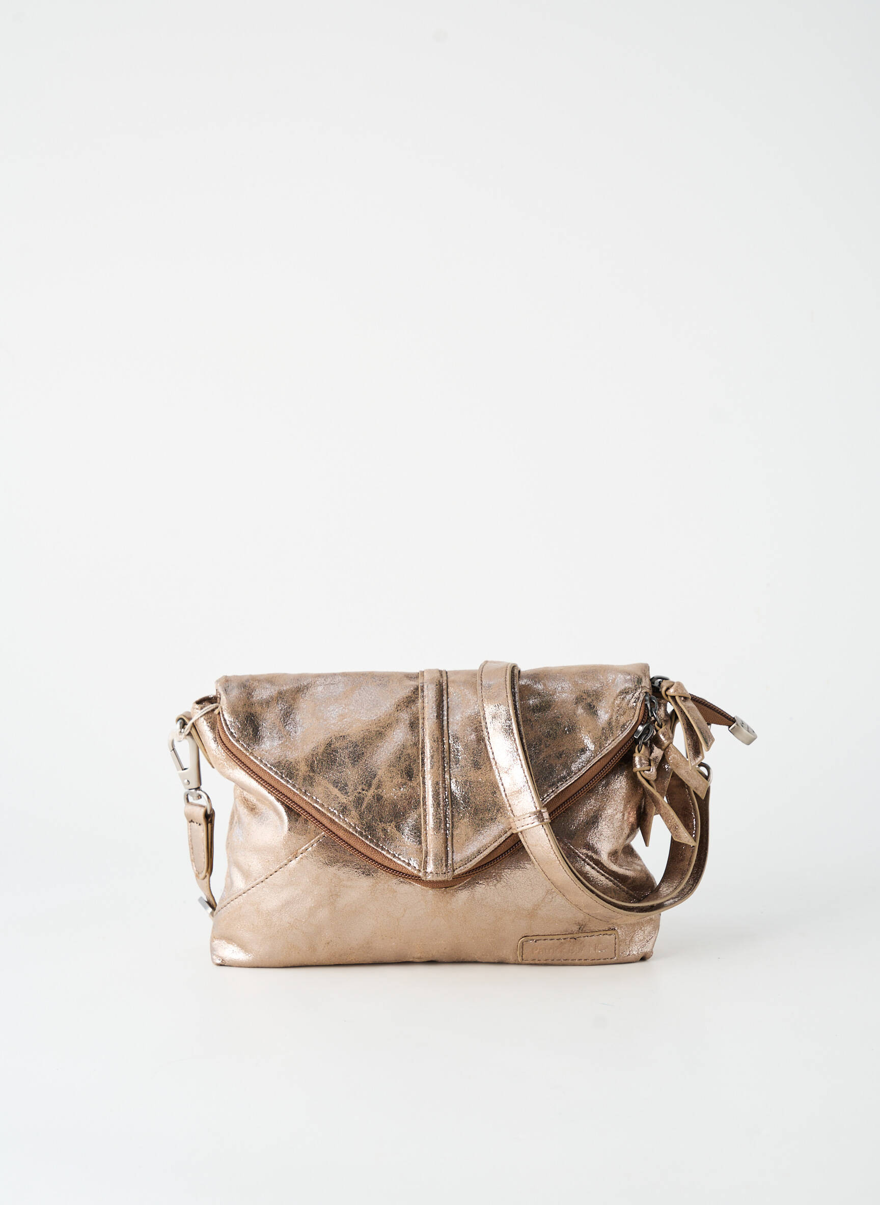 Sac multipoches forme rectangulaire or PATRICK BLANC femme