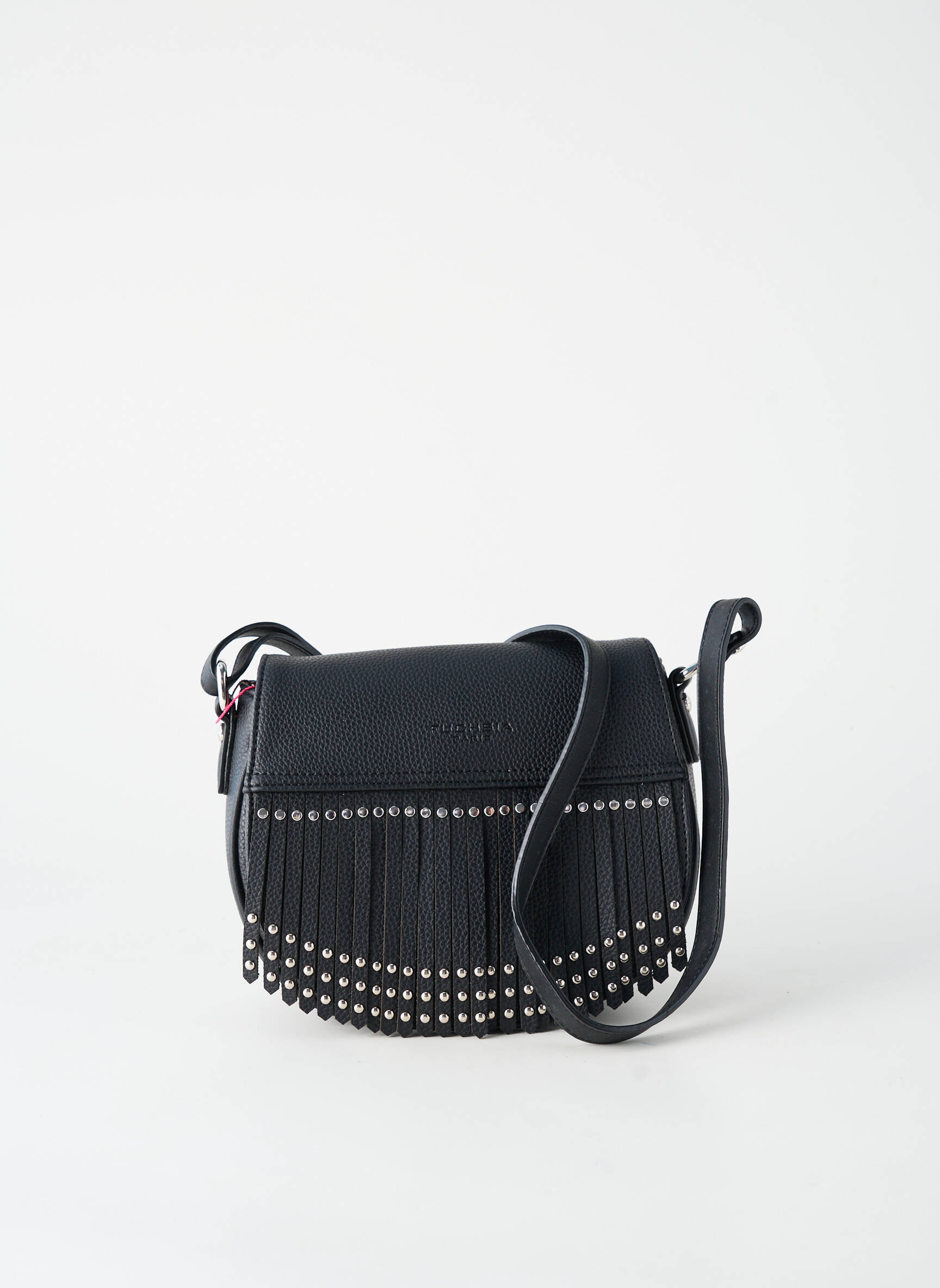 Sac multipoches forme rectangulaire noir FUCHSIA femme