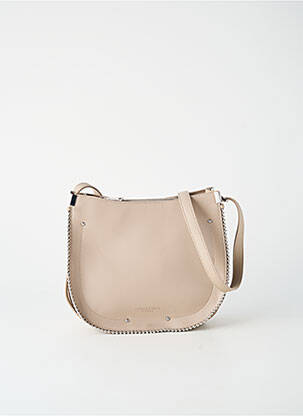 Sac fermeture zippée forme rectangulaire beige FUCHSIA femme
