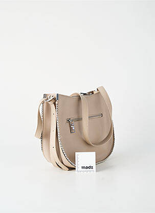 Sac fermeture zippée forme rectangulaire beige FUCHSIA femme