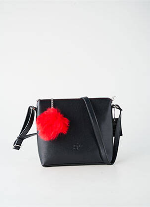 Sac fermeture zippée forme carré noir PATRICK BLANC femme