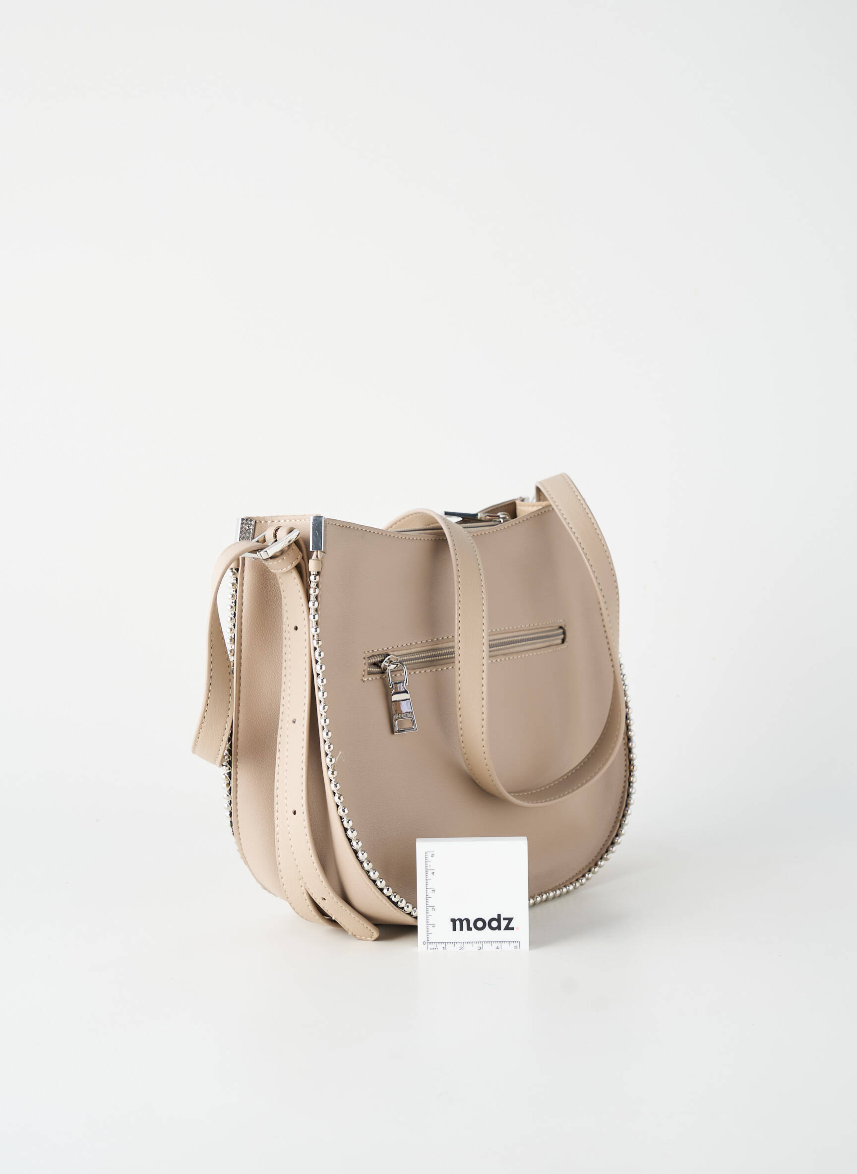 Sac fermeture zippée forme rectangulaire beige FUCHSIA femme